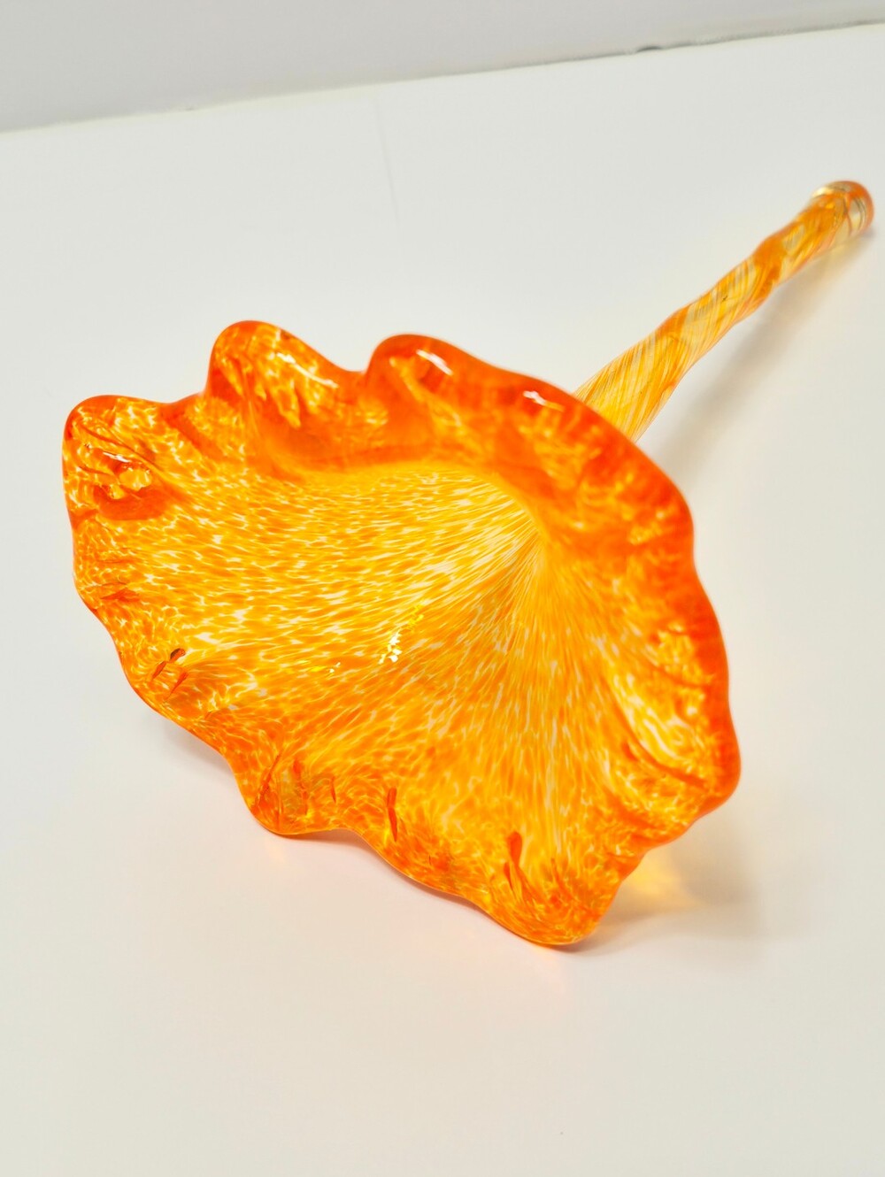 UNIQUE Vintage Glass  Handblown/ Pulled FLOWER